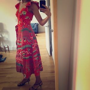 Abstract Flower print dress